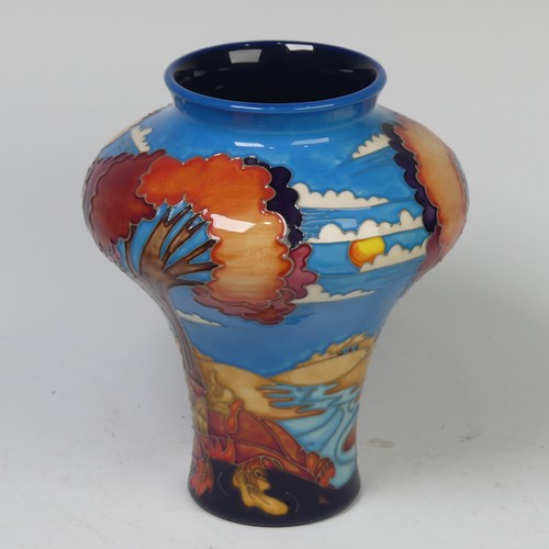 110 - A Moorcroft Pottery ‘Wanderers Sky’ pattern Vase, by Emma Bossons, dated 2002, impressed marks to ba... 