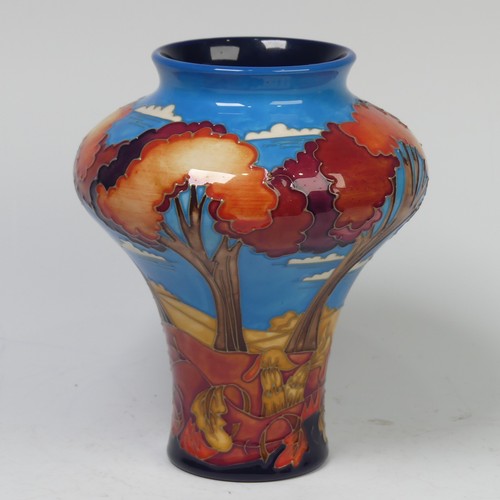 110 - A Moorcroft Pottery ‘Wanderers Sky’ pattern Vase, by Emma Bossons, dated 2002, impressed marks to ba... 