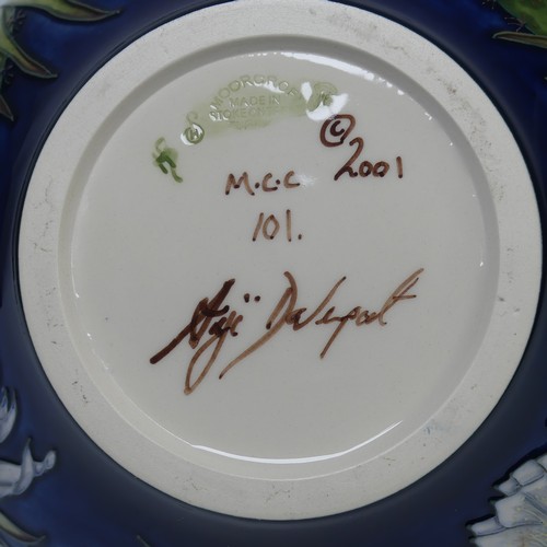 113 - A Moorcroft Pottery ‘Queen of the Night’ pattern Vase, by Anji Davenport, dated 2001, for the ‘Moorc... 