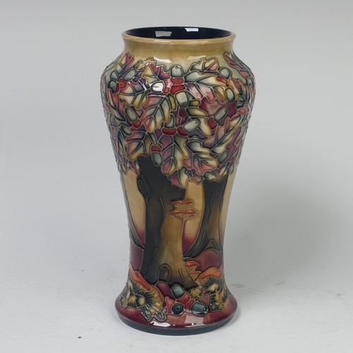 115 - A Moorcroft Pottery ‘Knightwood’ pattern Vase, by B.A. Wilkes, dated 1998, impressed marks to base, ... 