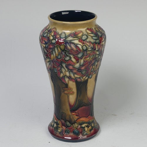115 - A Moorcroft Pottery ‘Knightwood’ pattern Vase, by B.A. Wilkes, dated 1998, impressed marks to base, ... 