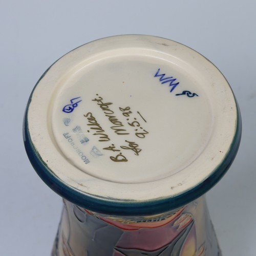 115 - A Moorcroft Pottery ‘Knightwood’ pattern Vase, by B.A. Wilkes, dated 1998, impressed marks to base, ... 