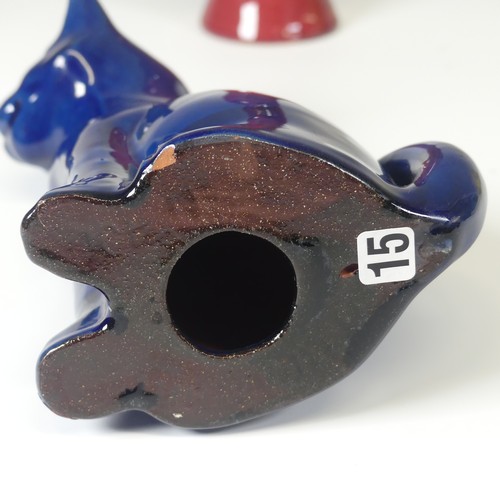 99 - A C. H. Brannam pottery motto Puzzle Jug, 20th Century, inscribed 'Within this Jug there is good Liq... 