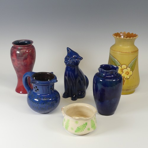 99 - A C. H. Brannam pottery motto Puzzle Jug, 20th Century, inscribed 'Within this Jug there is good Liq... 