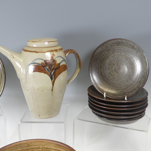 78 - David Leach (1911-2005), a Lowerdown studio pottery Teapot, having oatmeal glaze and tenmoku stylise... 