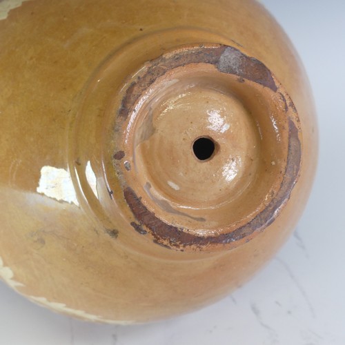 71A - An unusual early 19th century West Country pottery Vase, possibly Donyatt, of bulbous baluster form,... 