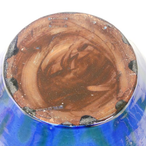 100 - A C. H. Brannam Barum pottery&nbsp;Jardini&egrave;re, early 20th Century, with twisted handles, deco... 