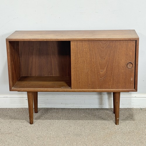 7 - A mid-20th century Danish teak side Cupboard/Credenzas, possibly Kai Kristiansen, with sliding cupbo... 