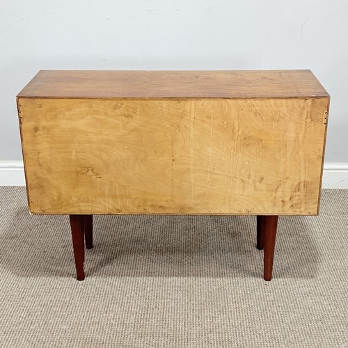 7 - A mid-20th century Danish teak side Cupboard/Credenzas, possibly Kai Kristiansen, with sliding cupbo... 