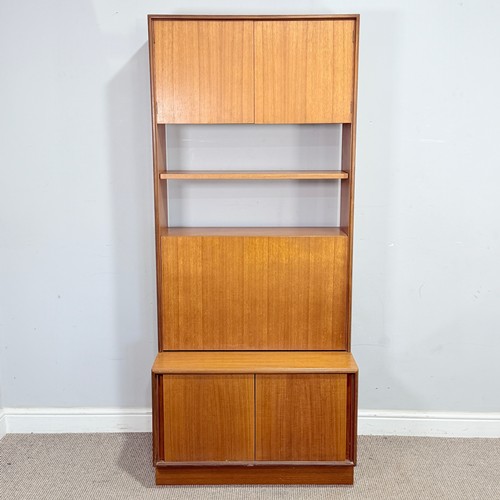 8 - A G-plan Fresco teak Bookcase/Cabinet, W 76.5 cm x H 177 cm x D 46 cm.
