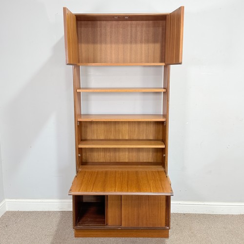 8 - A G-plan Fresco teak Bookcase/Cabinet, W 76.5 cm x H 177 cm x D 46 cm.