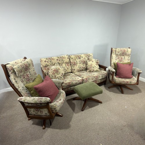12 - An Ercol 'Gina' range three-piece Suite, comprising of a two-seater Sofa, W 190 cm x H 94 cm x D 100... 
