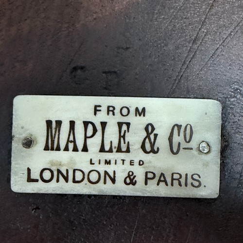 33 - A small Maple & Co Artists Stool, late 19th/early 20th century, label to underside, W 40 cm x H ... 