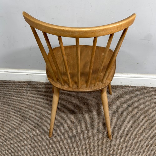 2 - Lucian Ercolani for Ercol; a pair of No.449 beech and elm stick back dining Chairs, W 44 cm x H 81 c... 