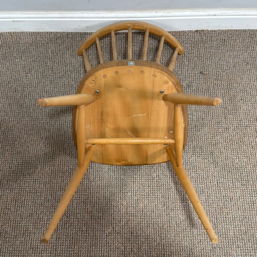 2 - Lucian Ercolani for Ercol; a pair of No.449 beech and elm stick back dining Chairs, W 44 cm x H 81 c... 
