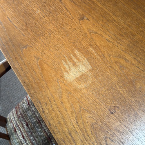 25 - A mid-20th century teak Mcintosh extending 'T2' dining Table and six Chairs, (Table) W 160 cm / 234c... 