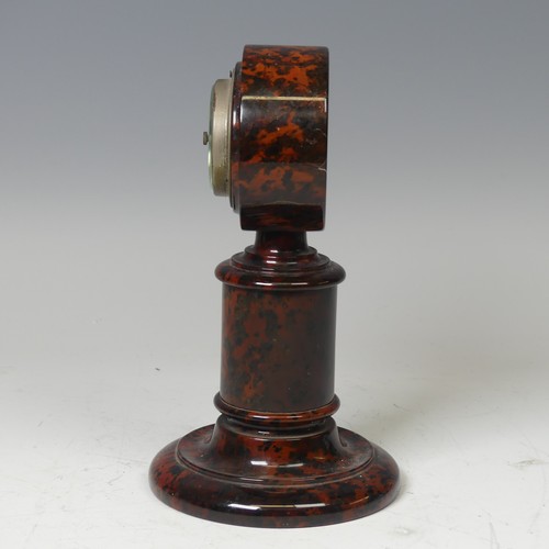 29 - A Cornish red serpentine desk-top Barometer, H 21 cm.