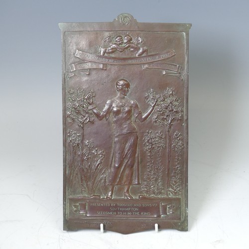 38 - Sir W Hamo, Thornycroft RA (1850-1926), an Art Nouveau bronze Plaque, for the Open Championship Hort... 