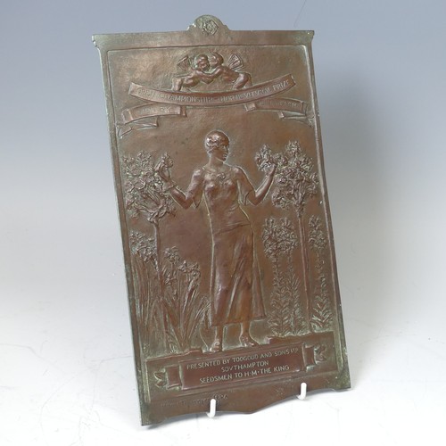 38 - Sir W Hamo, Thornycroft RA (1850-1926), an Art Nouveau bronze Plaque, for the Open Championship Hort... 