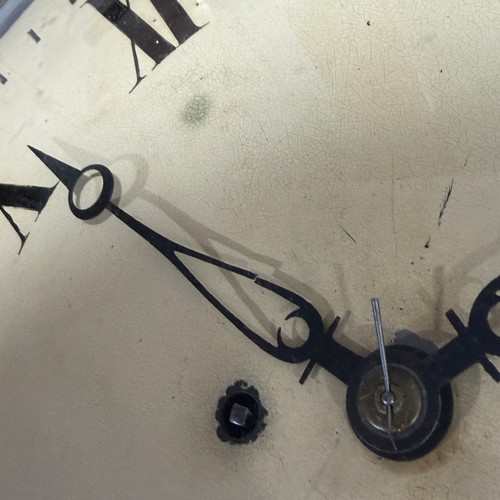 59 - An unusual Regency mahogany drop dial wall Clock, early 19th century, the eight-day double fusee twi... 