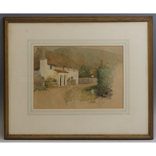 54 - C. Ann Smith (Contemporary), church-yard scene, pencil and crayon, signed lower right, 23.5 x 33.5cm... 
