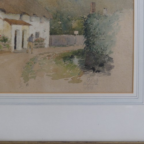 54 - C. Ann Smith (Contemporary), church-yard scene, pencil and crayon, signed lower right, 23.5 x 33.5cm... 