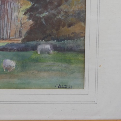 54 - C. Ann Smith (Contemporary), church-yard scene, pencil and crayon, signed lower right, 23.5 x 33.5cm... 