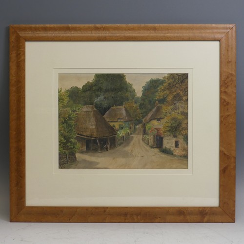 54 - C. Ann Smith (Contemporary), church-yard scene, pencil and crayon, signed lower right, 23.5 x 33.5cm... 