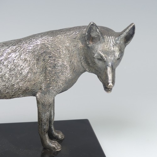 49 - A George VI silver model of a Fox, by Goldsmiths & Silversmiths Co Ltd., hallmarked London 1939,... 