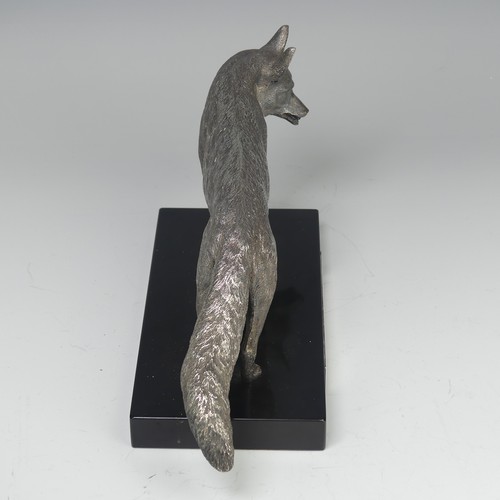49 - A George VI silver model of a Fox, by Goldsmiths & Silversmiths Co Ltd., hallmarked London 1939,... 