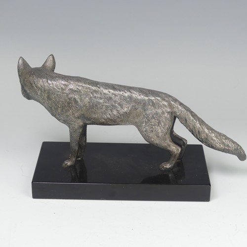 49 - A George VI silver model of a Fox, by Goldsmiths & Silversmiths Co Ltd., hallmarked London 1939,... 