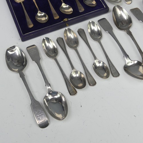 44 - A cased set of six George V silver Teaspoons, by James Dixon & Sons Ltd., hallmarked Sheffield, ... 