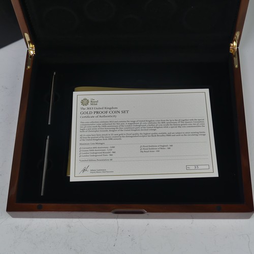 470 - The Royal Mint 2013 United Kingdom gold proof coin Set, comprising commemorative £5 Coronation 60th ... 