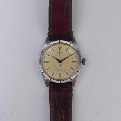 171 - A Rolex Oyster Perpetual stainless steel Wristwatch, ref. 6569, no. 35661*, the signed silvered dial... 
