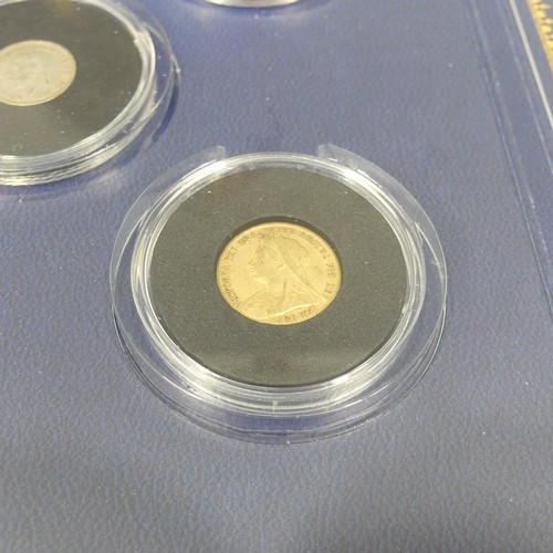 495 - A London Mint Office 'Monarchs of the Twentieth Century' Coin Set, including a Victorian half sovere... 