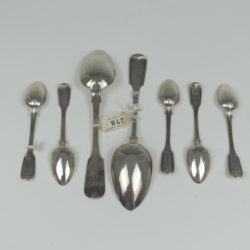 29 - A George III silver Table Spoon, by Emmanuel Levy, hallmarked Exeter 1815, fiddle pattern, 22.5cm lo... 