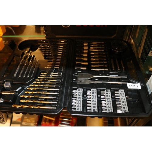 1 - BOSCH DRILL AND DRVIER SET COMPLETE