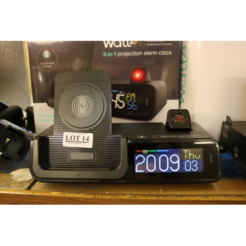 14 - BOXED LACROSSE 3 IN 1 PROJECTION ALARM CLOCK(to be offered with an option to buy Lot 15 at the same ... 