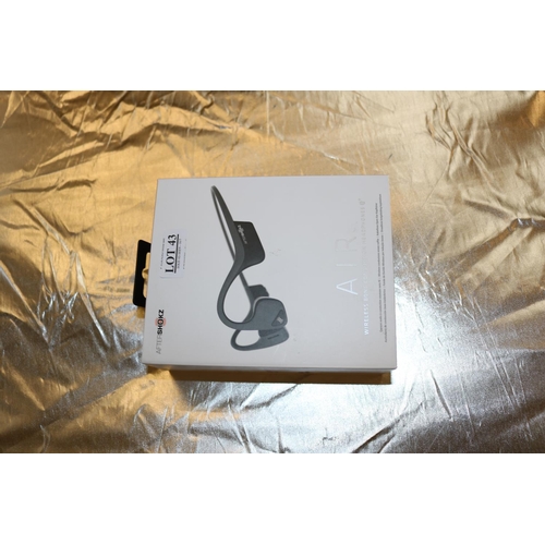 43 - BOXED PAIR OF AFTERSHOKZ AIR BONE CONDUCTION HEADPHONES