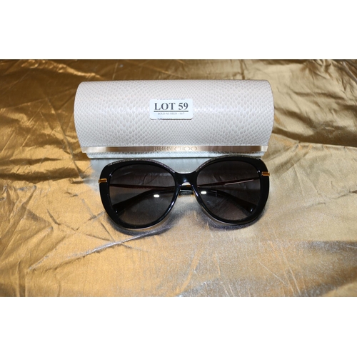 59 - PAIR OF LADIES JIMMY CHOO SUNGLASSES WITH CASE