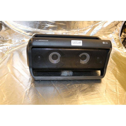 60 - BOXED LG XBOOM GO PK7 BLUETOOTH SPEAKER MERIDIAN