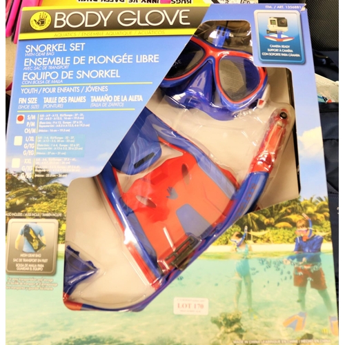 170 - 2 BOXED BODY GLOVE SNORKEL SETS -CARDED -KIDS