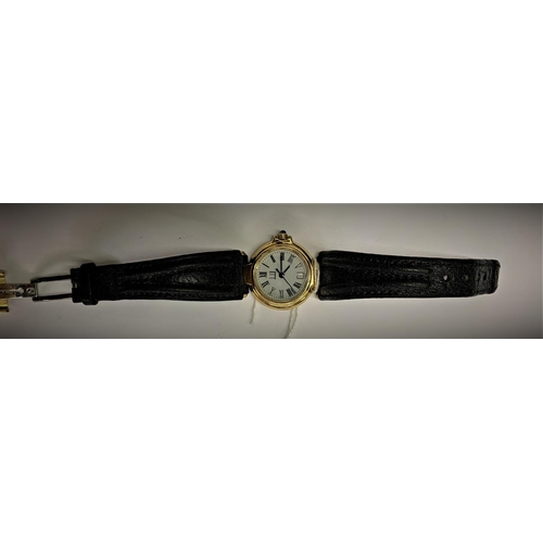 244 - LADIES DUNHILL QUARTZ WRIST WATCH MODEL 12PQZUV32715 WITH SAPPHIRE TO WINDER - RECENT SERVICE, G.W.O... 