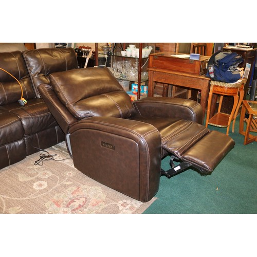 195A - SINGLE LEATHER FAST POWER RECLINER WITH USB CHARGER