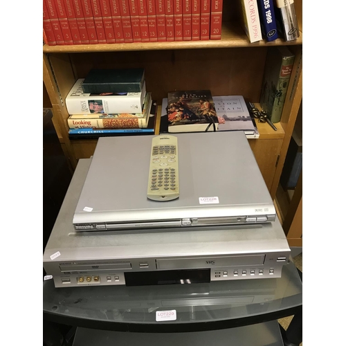 228 - TOSHIBA DVD/VCR WITH R/C AND A PHILLIPS DVD PLAYER