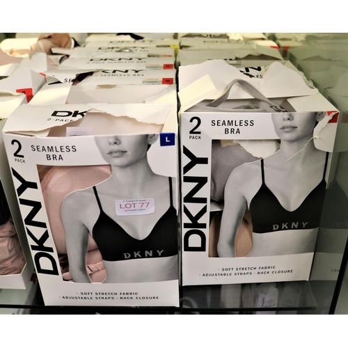 10 X BOXES OF DKNY 2 PACK SEAMLESS BRA SETS - VARIOUS SIZES AND
