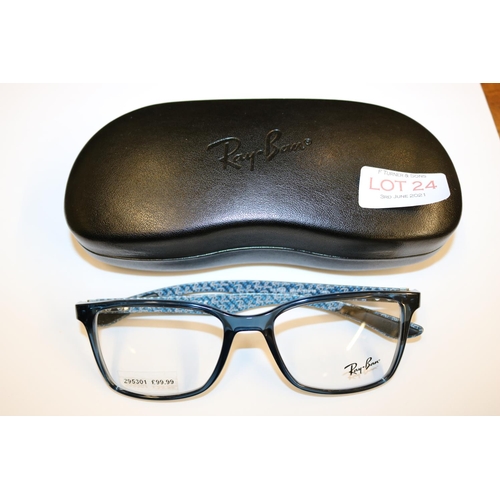 24 - RAYBAN GENTS SPECTACLE FRAMES WITH ORIGINAL CASE