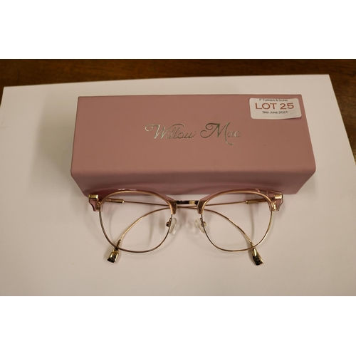 25 - LADIES WILLOW MAE SPECTACLE FRAMES AND CASE