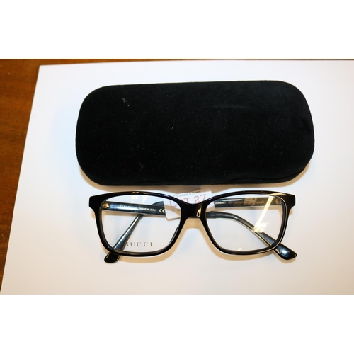 27 - LADIES GUCCI SPECTACLE FRAMES WITH ORIGINAL CASE