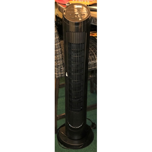 166 - OMNI BREEZE OSCILLATING FAN IN BLACK WITH REMOTE